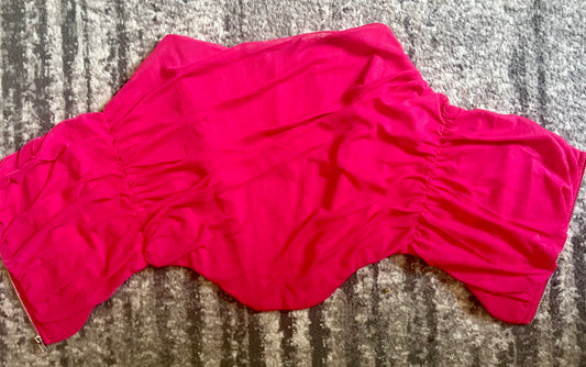 Hot pink thrifted corset, size 6